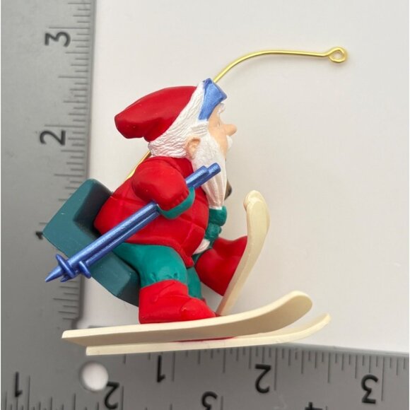 Hallmark Santa's Ski Adventure Christmas Tree Ornament Skier with Reindeer - Picture 2 of 7